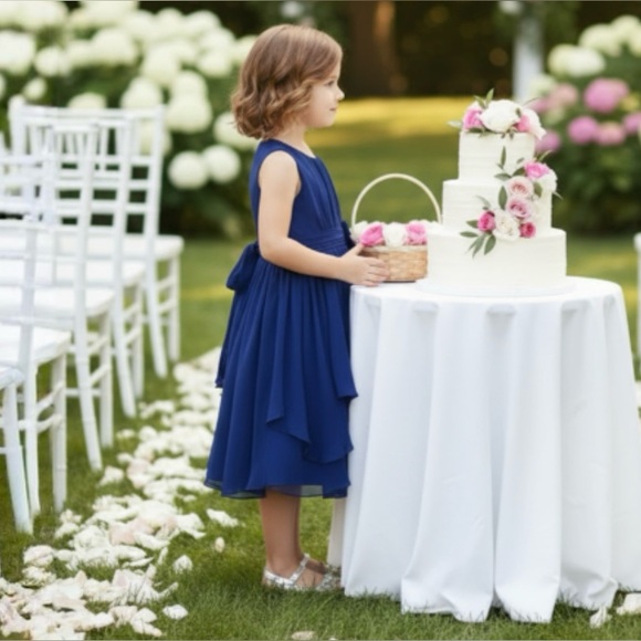 Girl Blue Formal Size 4 - Picture 2 of 10